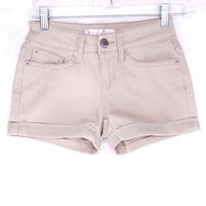 No Boundaries Light Brown Jean Shorts Womens Size 3 Mid Rise Denim Casual Pants